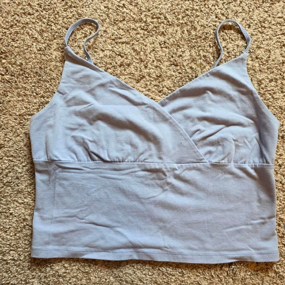 So-clothing Women's Blue and Purple Crop-top